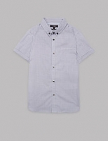 Marks and Spencer  Pure Cotton Geometric Print Shirt (3-14 Years)