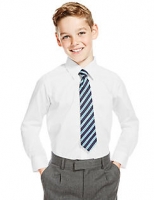 Marks and Spencer  Plus Fit 2 Pack Boys Ultimate Non-Iron Long Sleeve Shirts w