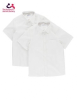 Marks and Spencer  2 Pack Easy Dressing Ultimate Non-Iron Boys Short Sleeve Shi