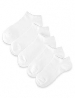 Marks and Spencer  5 Pairs of Freshfeet Cotton Rich Trainer Liner Socks (5-14 Y