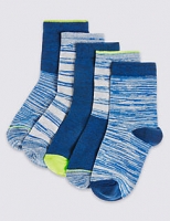 Marks and Spencer  5 Pairs of Freshfeet Cotton Rich Socks (12 Months - 14 Years