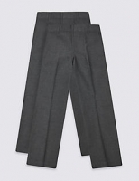 Marks and Spencer  2 Pack Boys Trousers with Crease Resistant