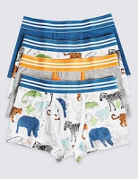 Marks and Spencer  4 Pack Cotton Rich Trunks (2-8 Years)