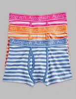 Marks and Spencer  3 Pack Cotton Rich Striped Trunks (6-16 Years)