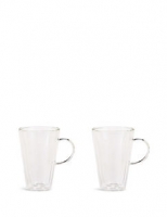 Marks and Spencer  Set of 2 Double Walled Latte Glasses