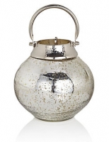 Marks and Spencer  Mercury Small Glass & Metal Lantern