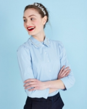 Savida Angel Diamante Collar Blouse