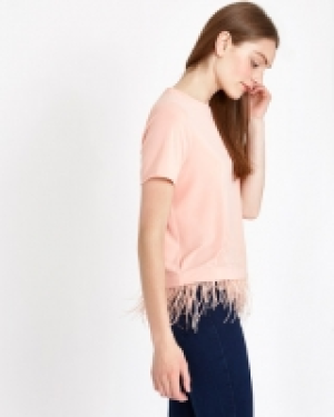 Savida Feather Hem T-Shirt