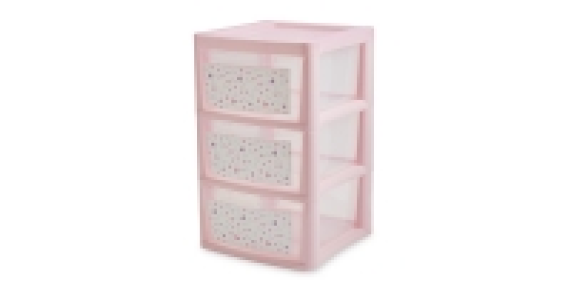 Pink Heart 3-Drawer Tower
