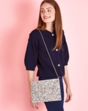 Savida Angel Sequin Clutch