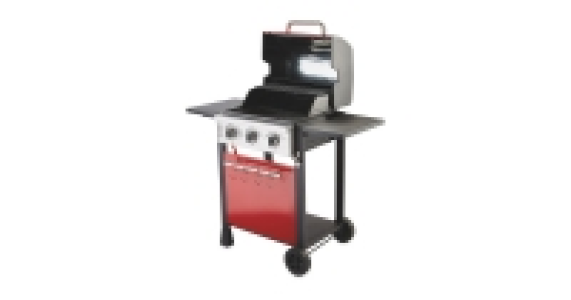 Gardenline Red 3 Burner Gas Barbecue