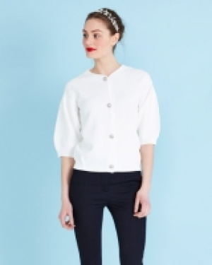 Savida Angel Crystal Button Cardigan
