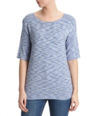 V-Back Space Dye Crew-Neck