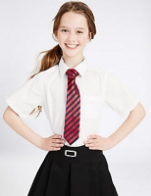 2 Pack Girls Slim Fit Non-Iron Blouses 11.00 €