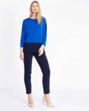 Gallery Crepe Trim Batwing Top