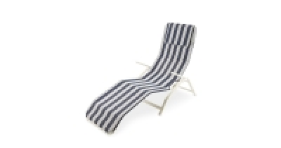 White/Blue Reclining Sunlounger