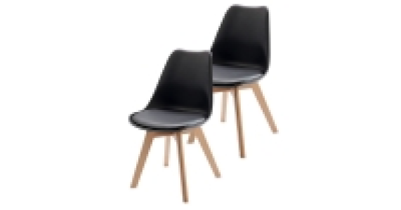 Home Creation Black Chairs 2-Pack