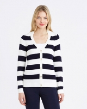 Gallery Stripe Button Cardigan