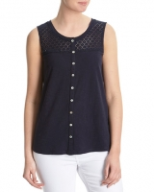 Button Through Lace Vest