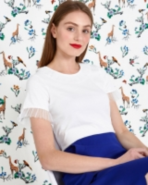 Savida Tulle Collar Top