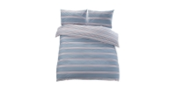 Coral Stripe King Duvet Set