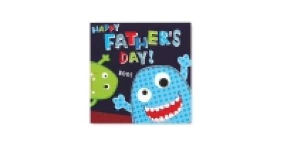 Monster Fathers Day Square Card