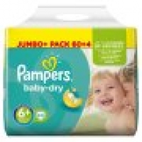 Tesco  Pampers Baby Size 6+ Jmb+ Pack 60 Nap