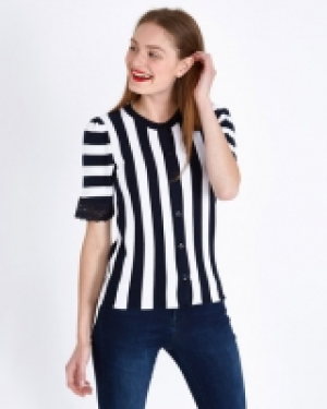 Savida Stripe Lace Cardigan