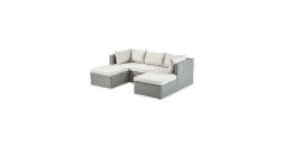 Rattan Effect Corner Sofa Set