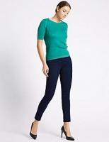 Marks and Spencer  Sateen Skinny High Rise Cropped Jeans