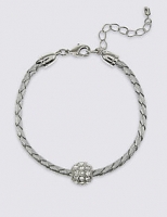 Marks and Spencer  Pavé Ball Plaited Bracelet MADE WITH SWAROVSKI® ELEMENTS