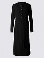 Marks and Spencer  Long Sleeve Shirt Midi Dress with Belt