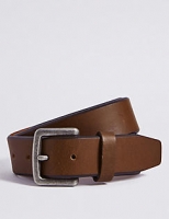 Marks and Spencer  Bevelled Edge Leather Buckle Belt