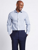 Marks and Spencer  Pure Cotton Non-Iron Slim Fit Checked Shirt