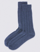 Marks and Spencer  2 Pairs of Wool Blend Short Thermal Socks