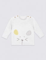 Marks and Spencer  Pure Cotton Mouse Applique Jumper