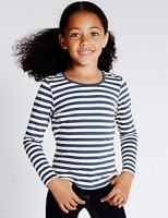Marks and Spencer  Pure Cotton Striped T-Shirt with StayNEW (3 Months - 5 Years