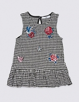 Marks and Spencer  Badged Gingham Top (3-14 Years)
