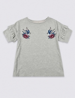 Marks and Spencer  Frill Sleeve Top with StayNEW (3-14 Years)