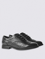Marks and Spencer  Kids Freshfeet Leather Brogue School Shoes with Insolia Fle
