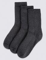 Marks and Spencer  3 Pack of Cotton Blend Thermal Socks with Freshfeet (3-16 Ye