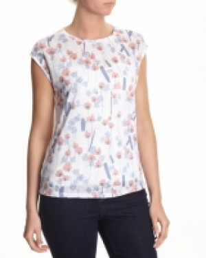 Printed Linen Mix T-Shirt