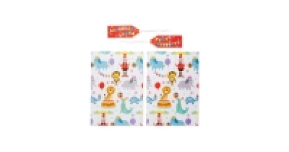 Circus Gift Wrap & Tags 2-Pack