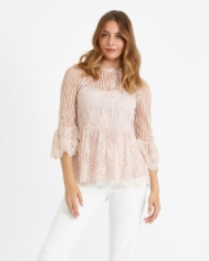 Gallery Peplum Lace Top