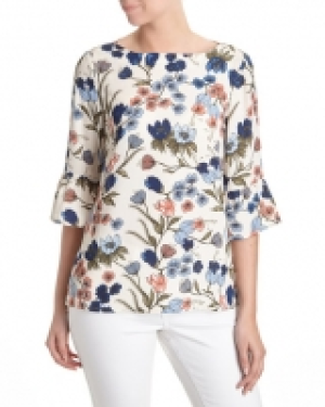 Printed Frill Top