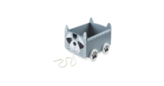 Raccoon Pull Along Storage Cart