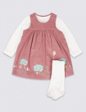 3 Piece Cord Dress with Bodysuit & Tights 24.00 €