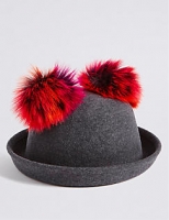Marks and Spencer  Kids Pure Wool Pom Pom Ears Hat