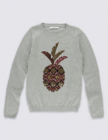 Marks and Spencer  Pure Cotton Pineapple Jumper (3-14 Years)