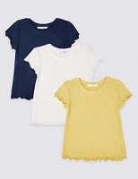 Marks and Spencer  3 Pack Ribbed Tops (3-14 Years)